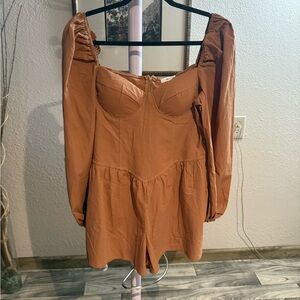 Timing Terracotta Long Sleeve Romper